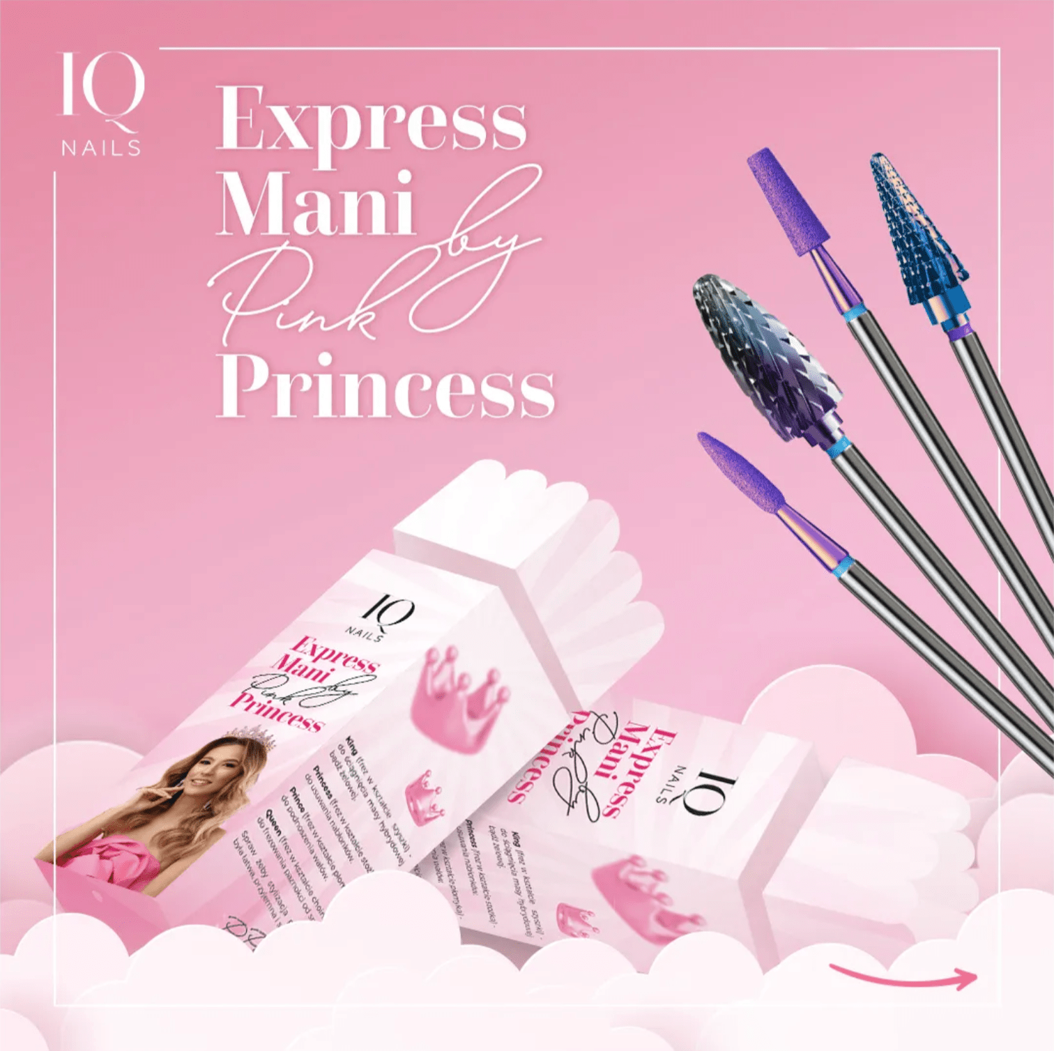 Zestaw Frezów Express Mani by Pink Princess - iqnails