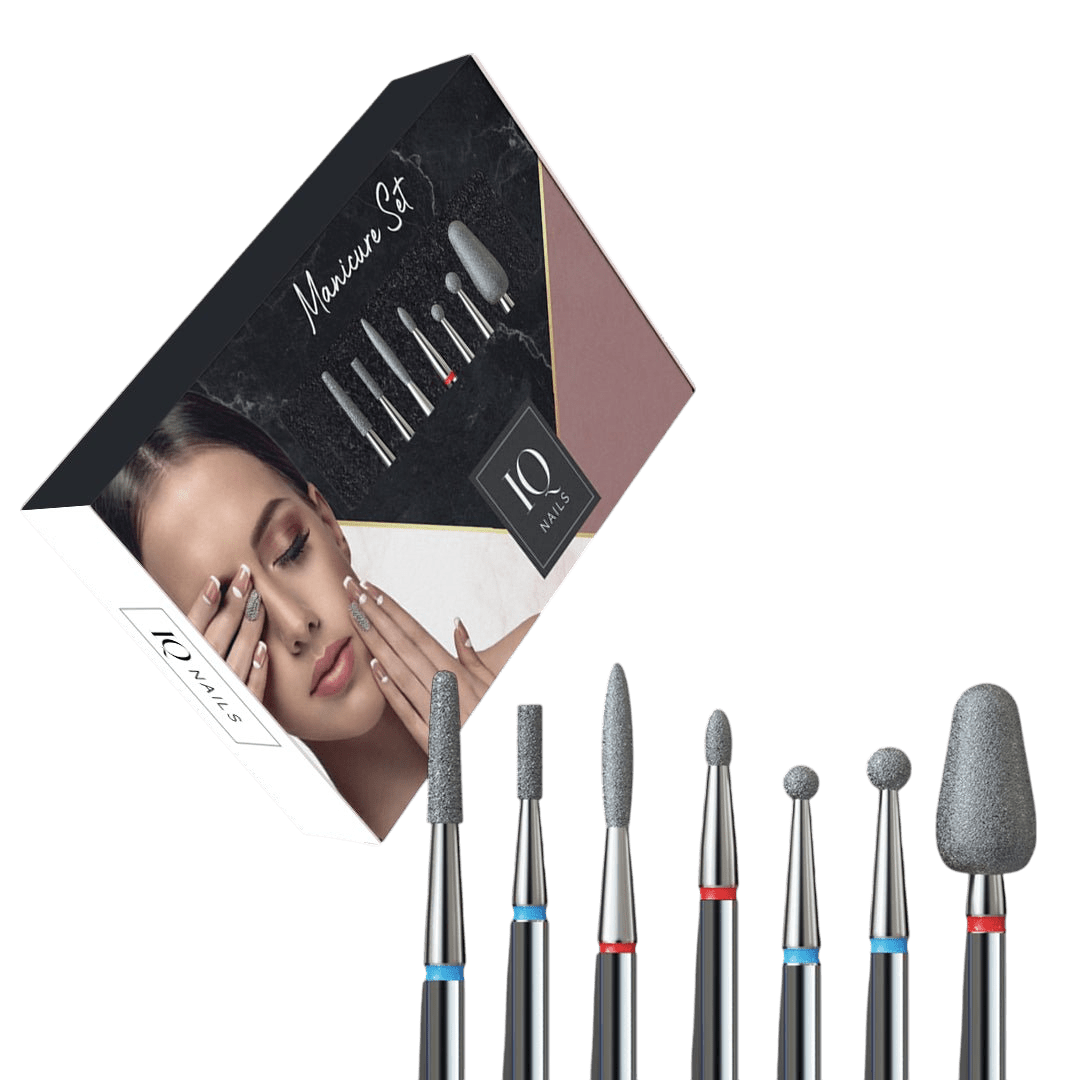 Zestaw Maxi - 7 frezów diamentowych do usuwania skórek - iqnails